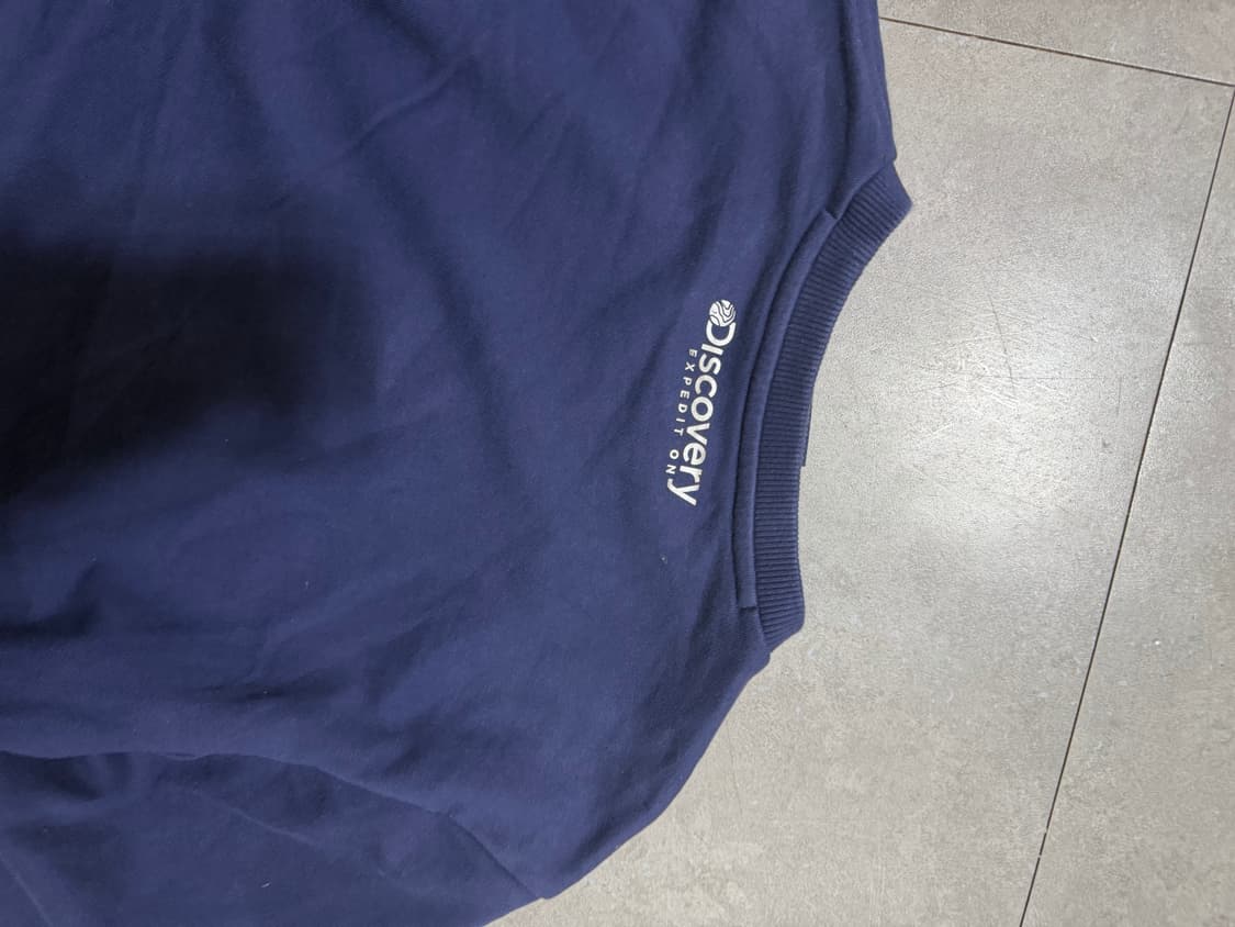 디스커버리 네이비 라운드 스웻셔츠  95 size  상품이미지6
