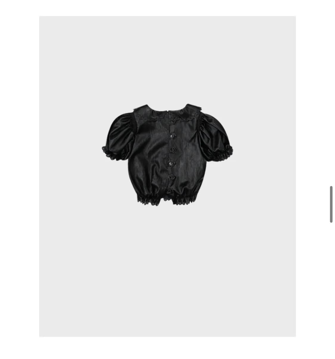 프레클 rose cropped blouse in leather 상품이미지4