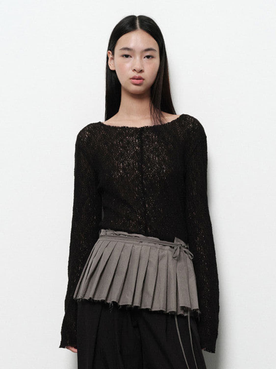 다이애그널 레이스 탑 새상품 상품이미지1