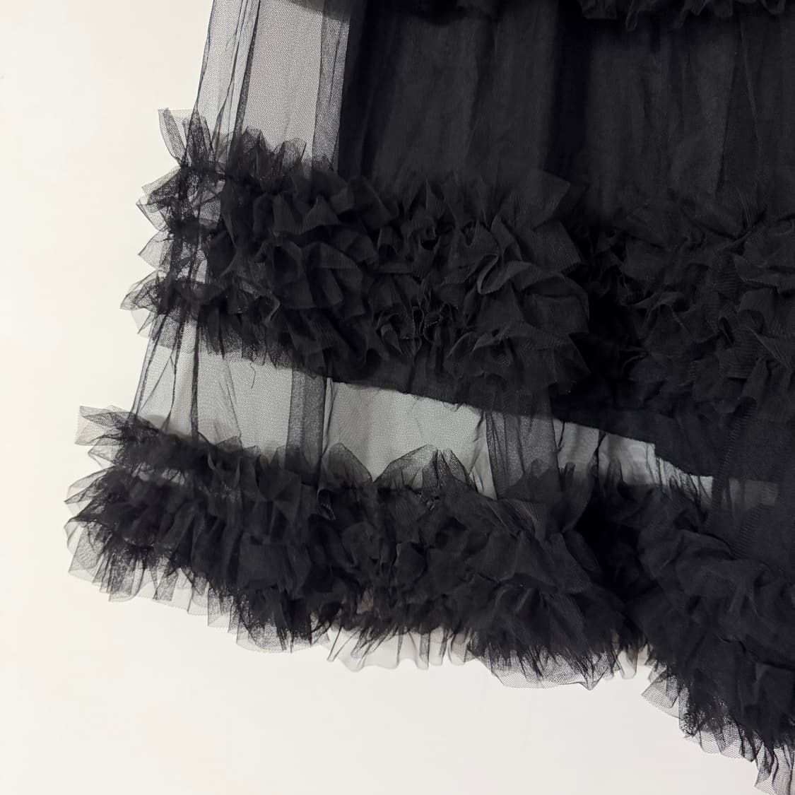 새상품 여자 5단 캉캉 롱치마 (블랙) 상품이미지3