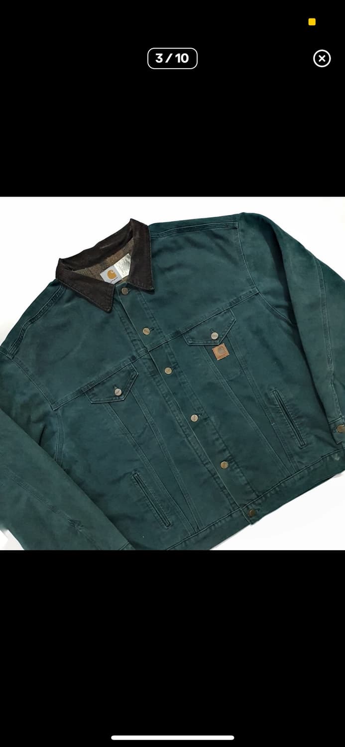 칼하트 j10 트러커 자켓 90s 헌터그린 2xl 상품이미지3