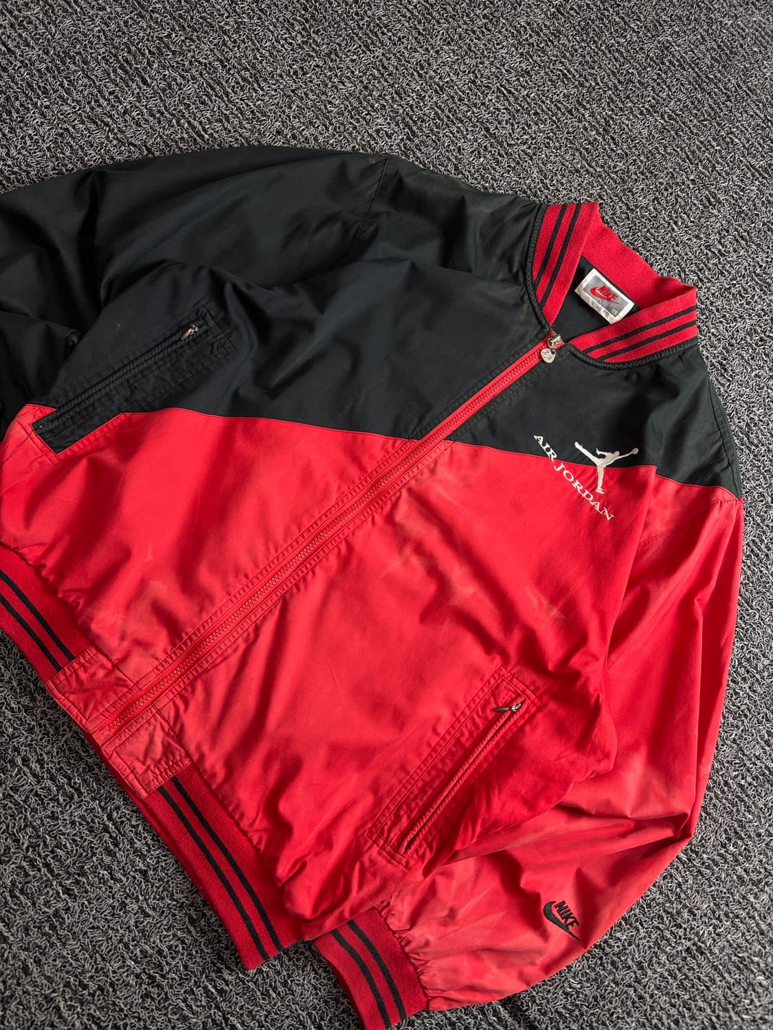 90s 나이키 에어조던 올드스쿨 빅로고 바시티 바람막이 4136 상품이미지3