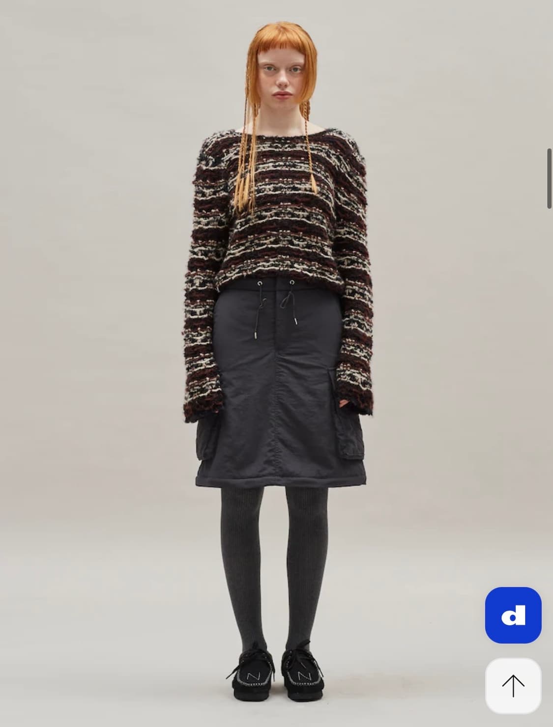 샌드사운드 카고 패딩 스커트 애쉬 상품이미지4