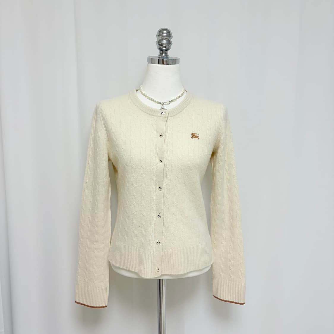 버버리 울 케이블 가디건 상품이미지7