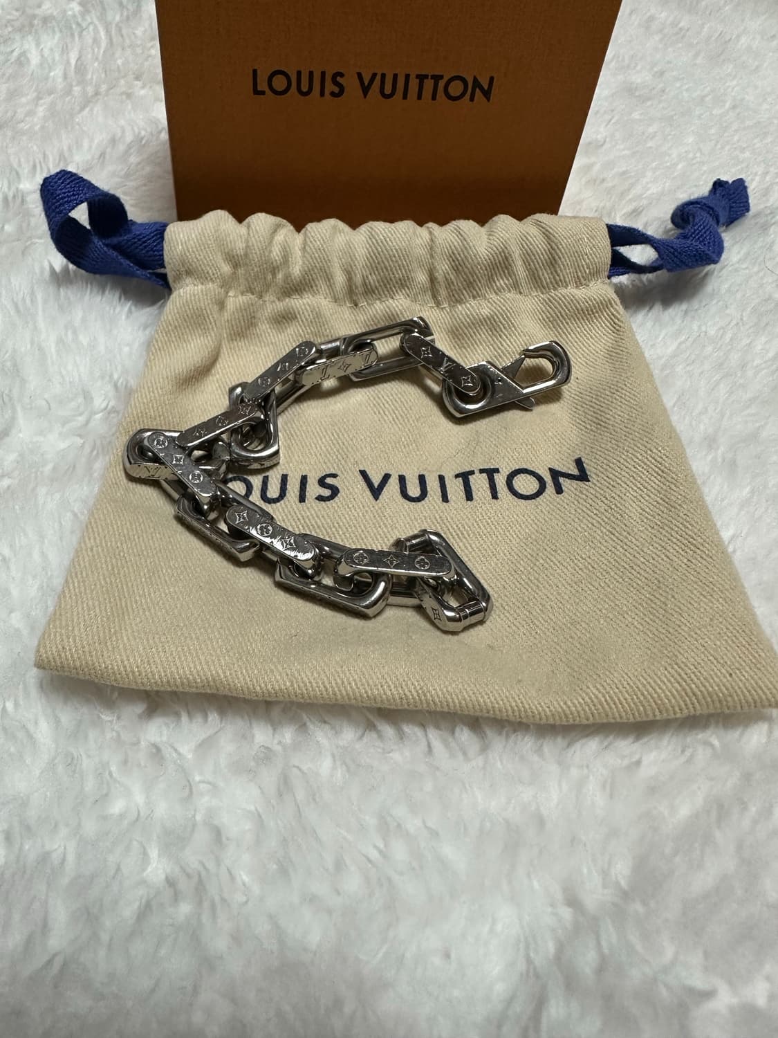 [정품]루이비통 모노그램 체인 브레이슬릿 스틸 미디움 상품이미지4