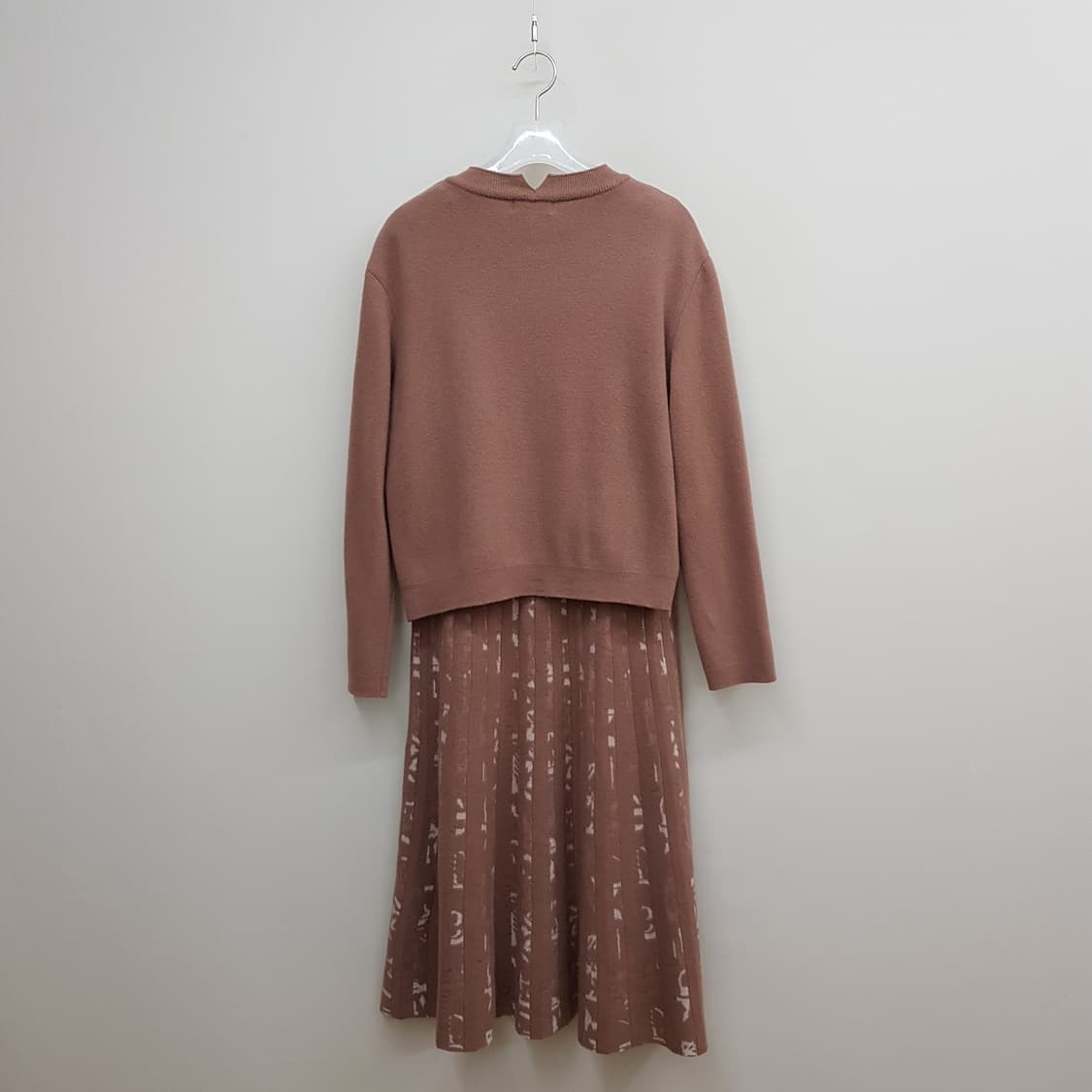 한섬 SJSJ 2021 레이어드 니트 플리츠 원피스 세트 F사이즈 상품이미지5