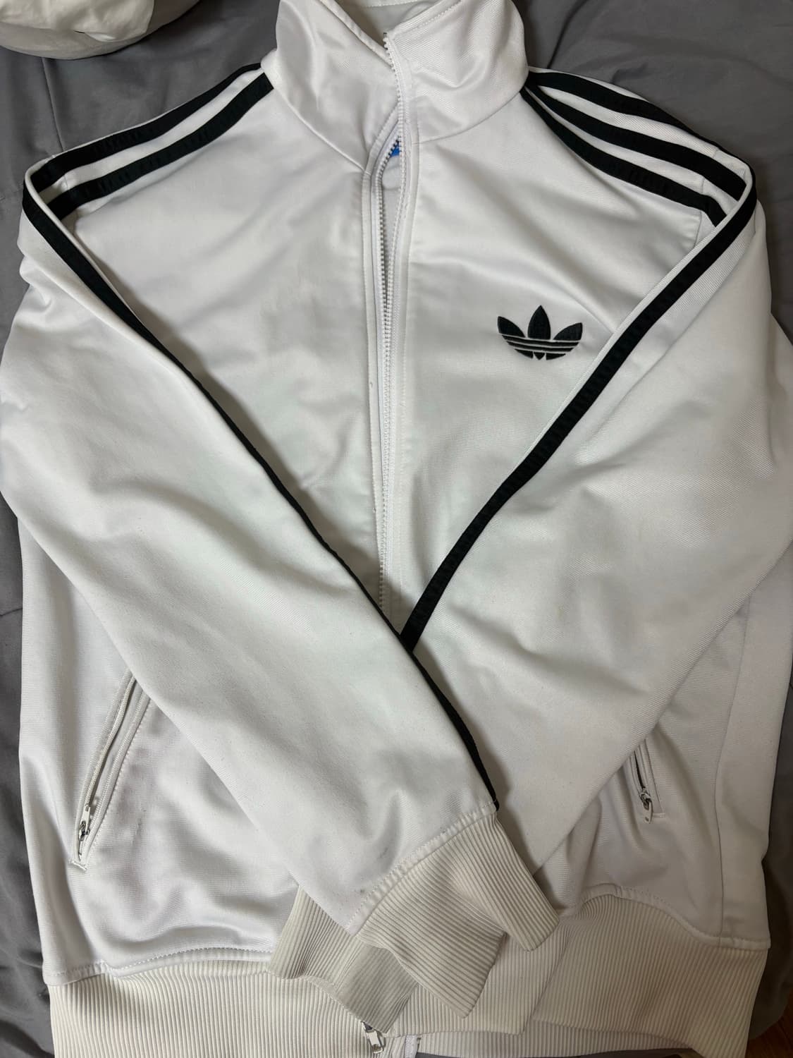 (S)아디다스 파이어버드 구파이어버드 져지집업 트랙탑 화이트 상품이미지2