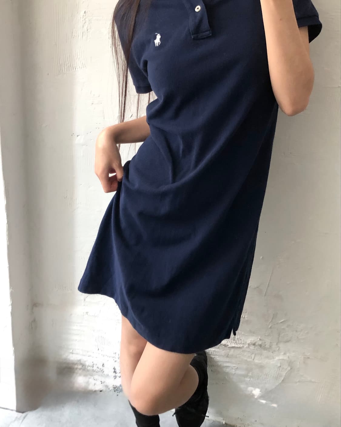 Polo 폴로 랄프로렌 신형라벨 우먼 네이비컬러 PK 원피스 상품이미지7