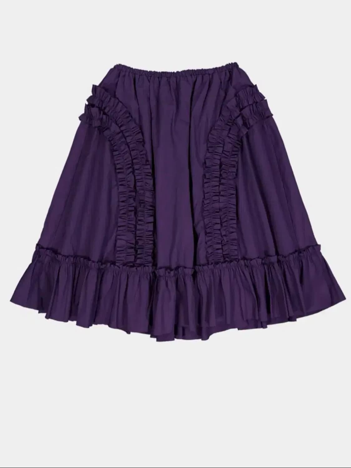 생긴스튜디오 러플 나일론 스커트 퍼플 상품이미지1