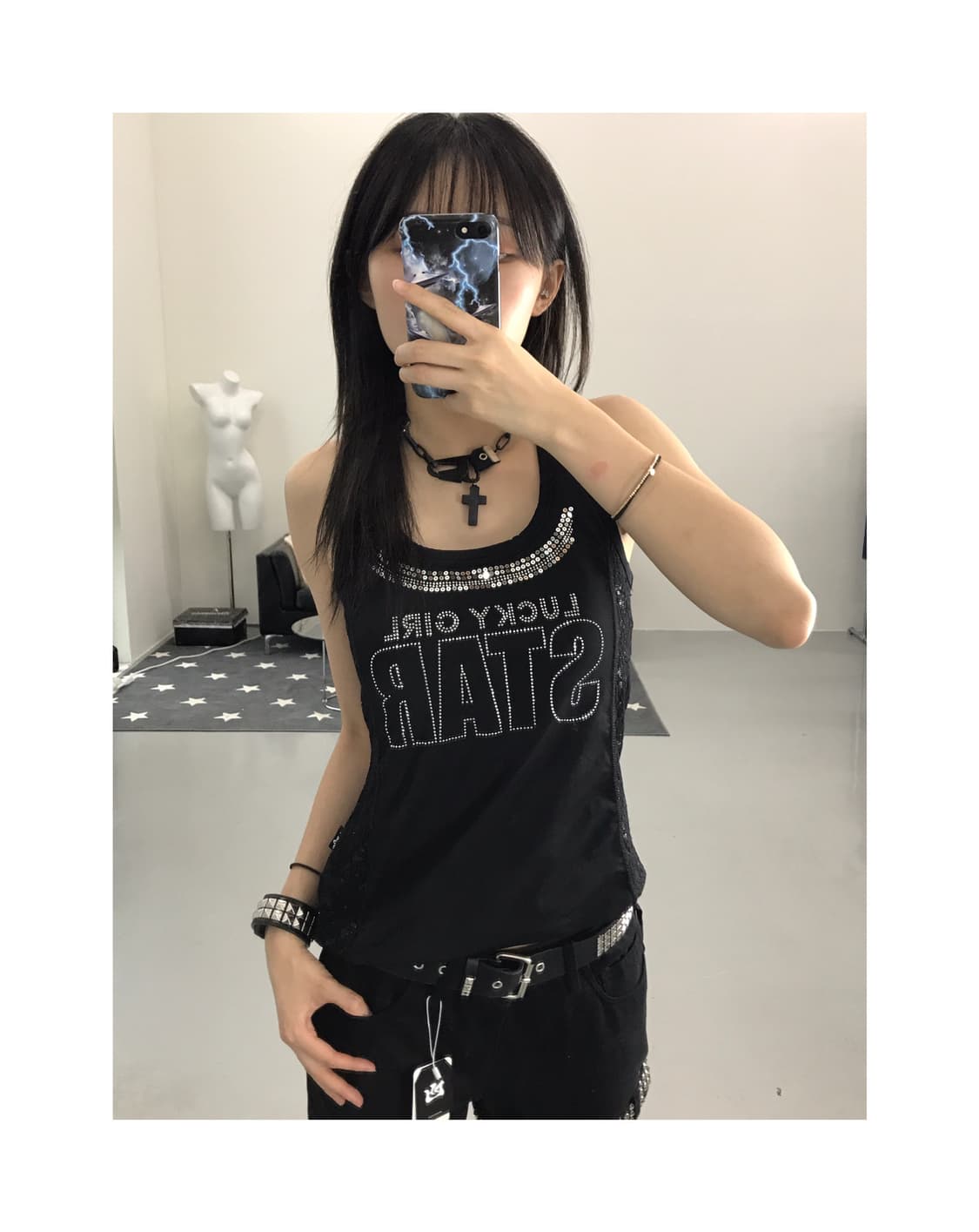 Vintage Y2k Cubic Sleeveless 상품이미지1