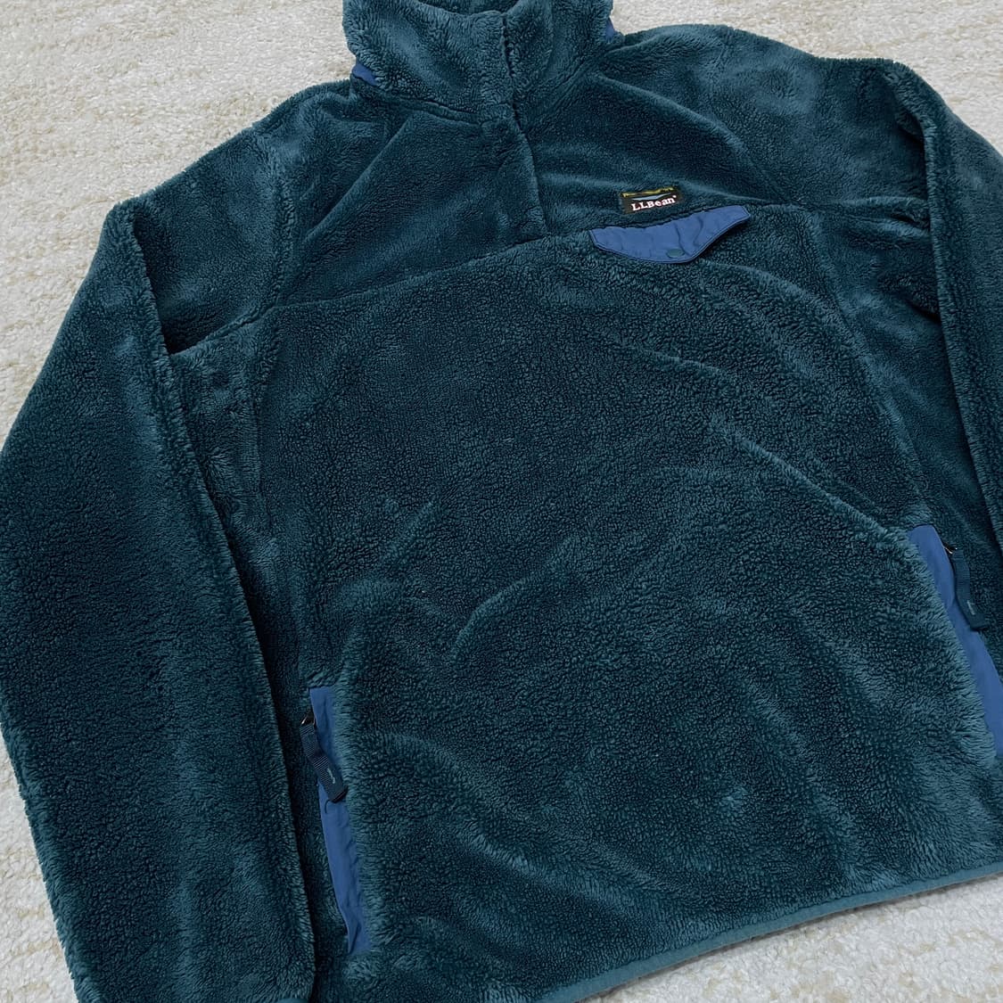 우먼L] 00s L.L.Bean 플리스 스냅 하프집업 후리스 아노락 자켓 상품이미지2