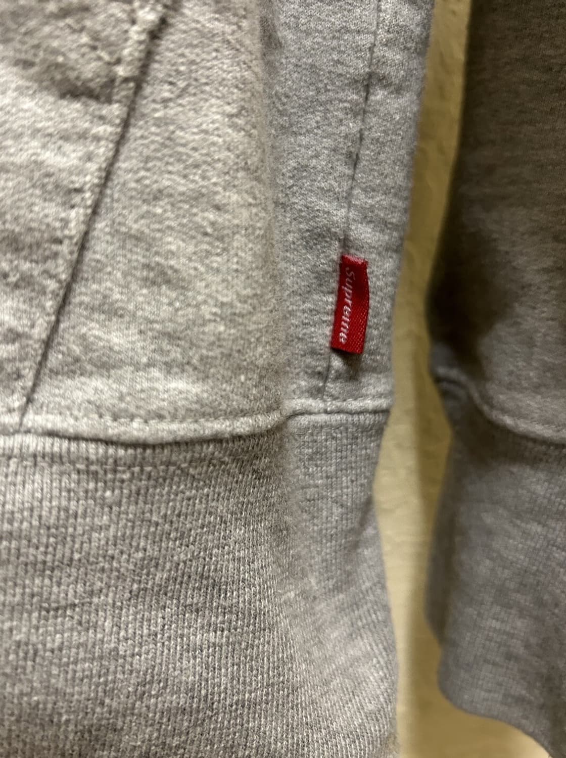 16FW 슈프림 올드 잉글리시 후드 로고 후드집업 헤더 그레이 상품이미지5