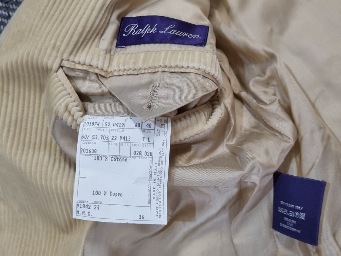 Ralph Lauren Purple Label 코듀로이 블레이저 40L 상품이미지3