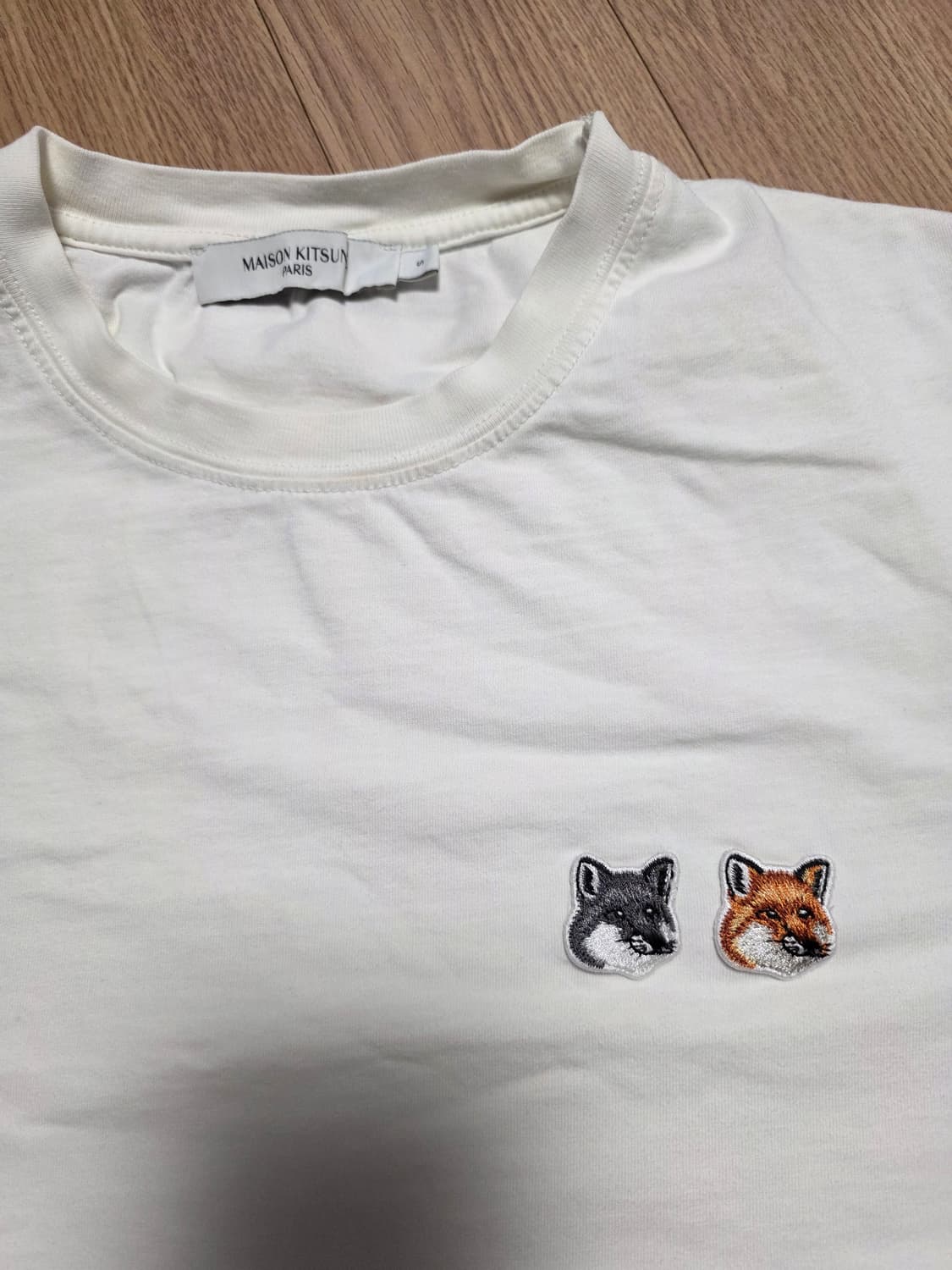s)메종키츠네 더블 폭스 반팔 티셔츠 화이트/BU00103KJ0008 상품이미지2