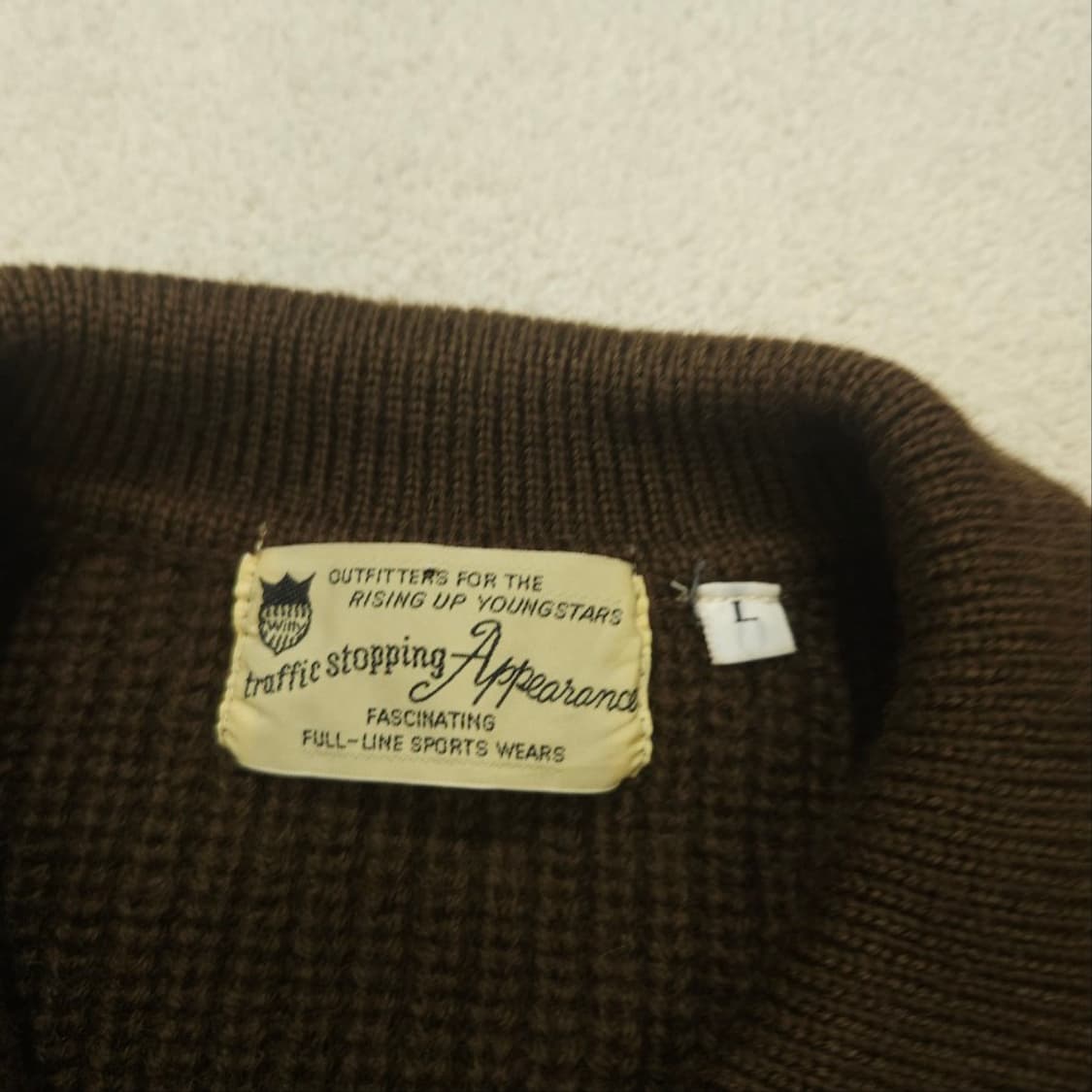 빈티지 카라넥 울니트 L 상품이미지3