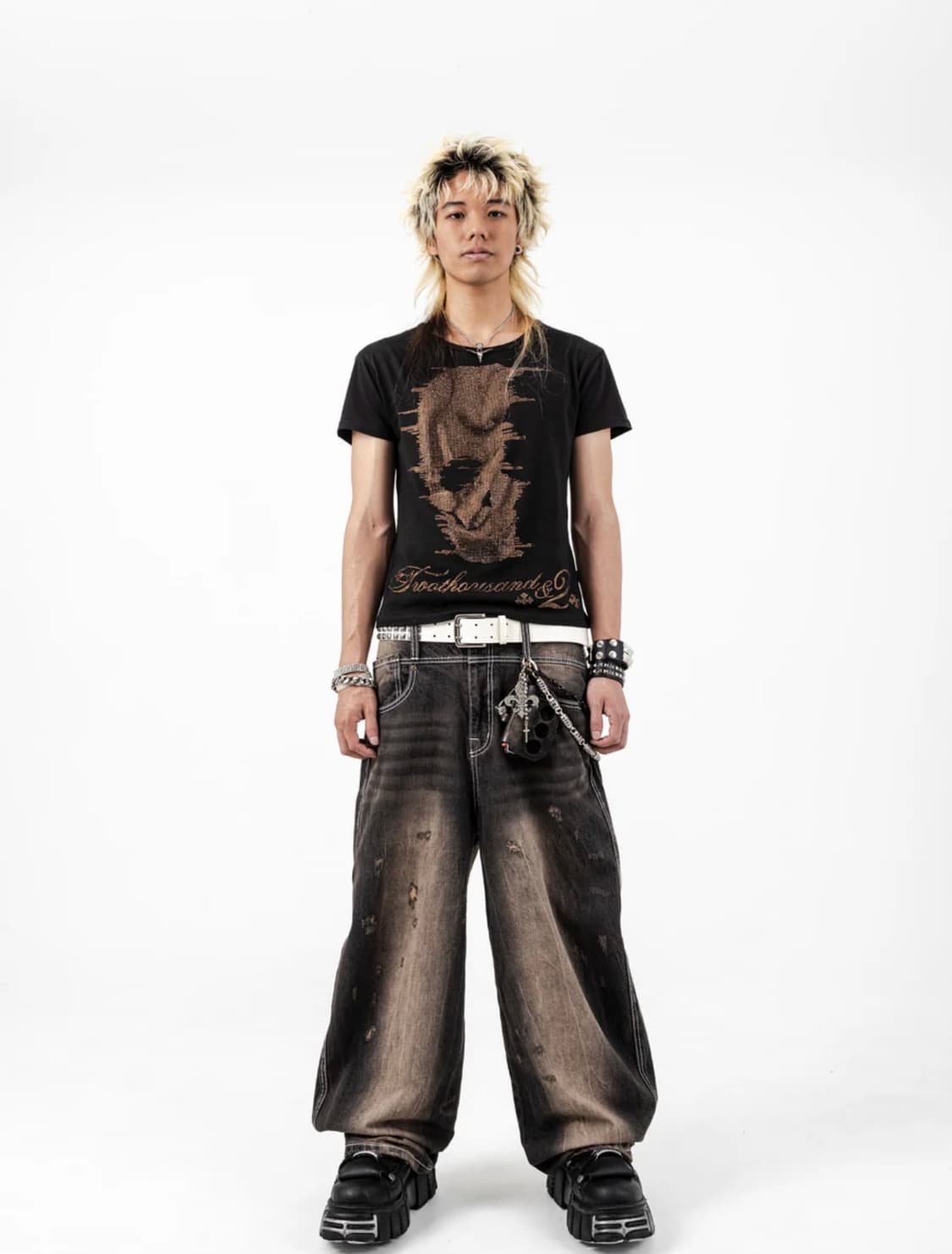 (2002)Line stone skull t 상품이미지3