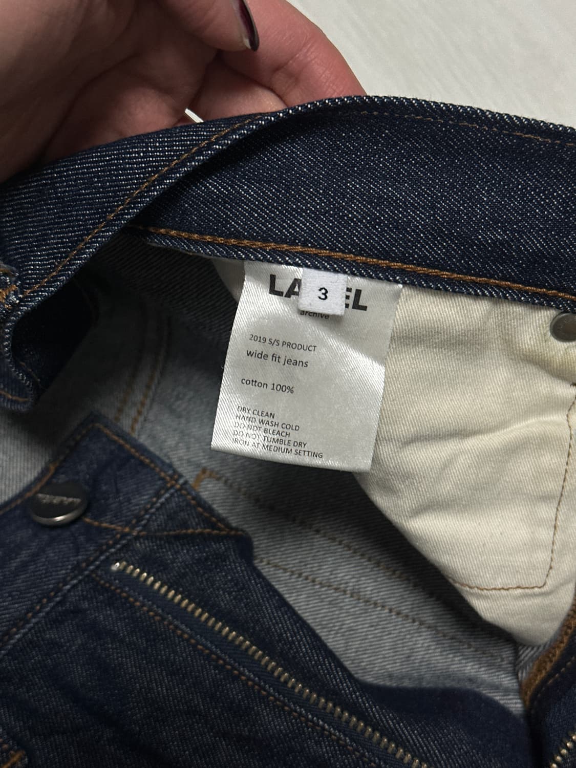 label archive 라벨 아카이브 와이드 핏 데님 Raw Jeans 상품이미지3