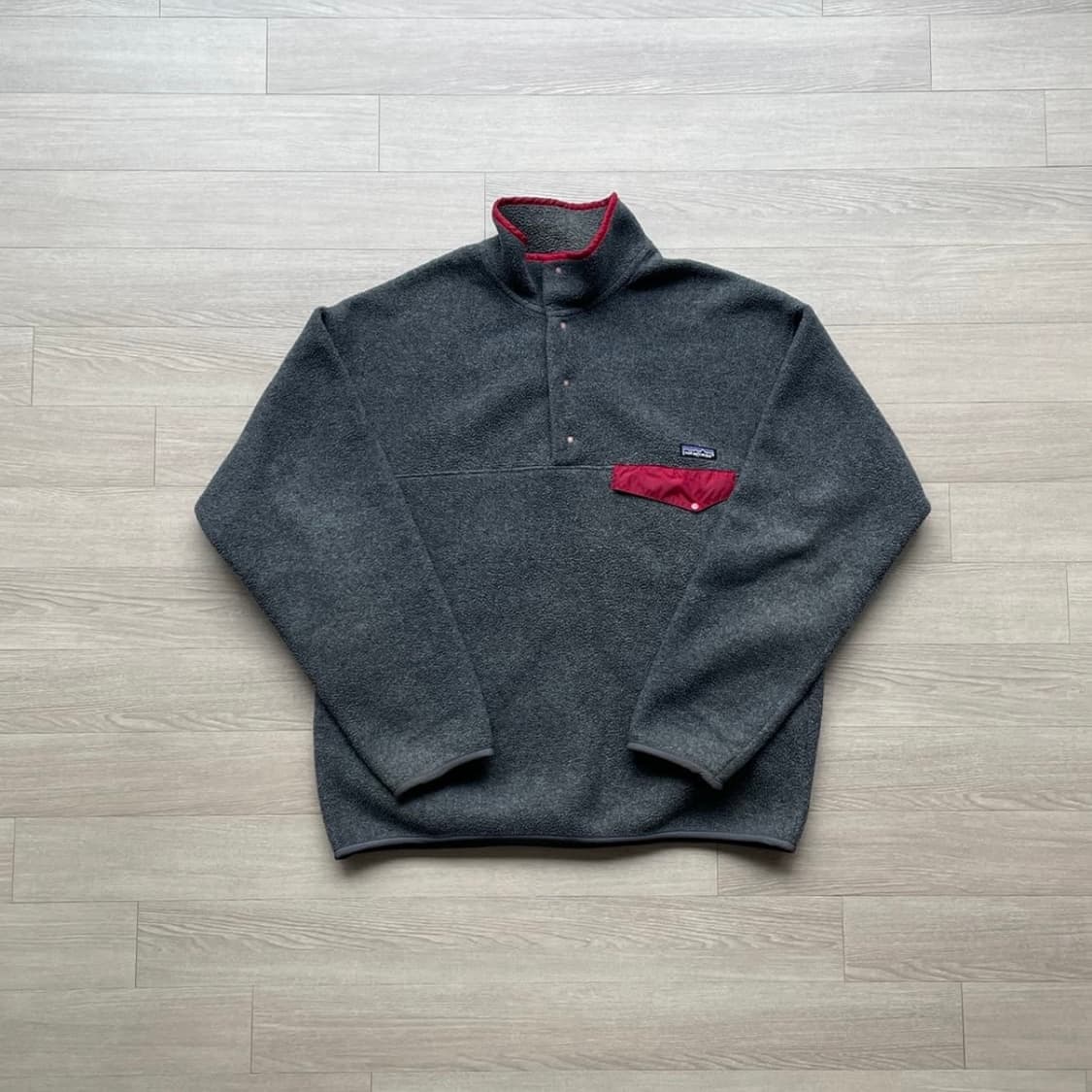 90년대 파타고니아 신칠라 그레이 레드 후리스 플리스 patagonia 상품이미지1