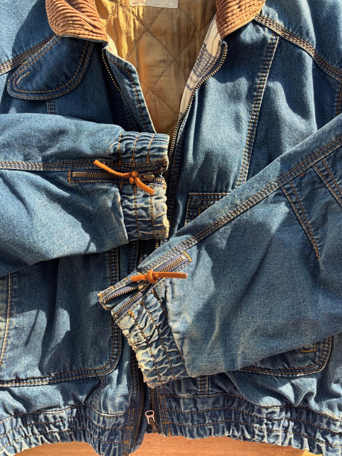 90s 데님 봄버 자켓 L 상품이미지3