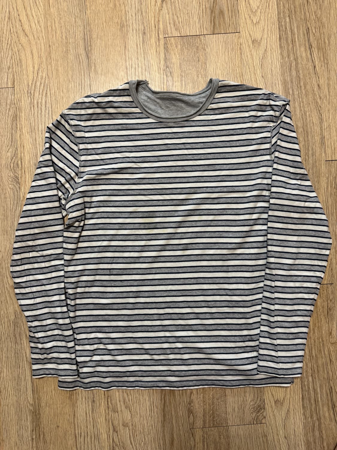 해칭룸 Two Face Stripe Tee M.Grey 2사이즈 상품이미지2