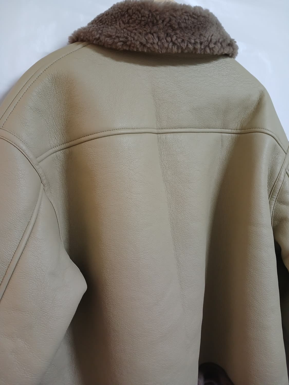 (새상품,88,실측95-100)리오벨 양모100% 인조무스탕 상품이미지5