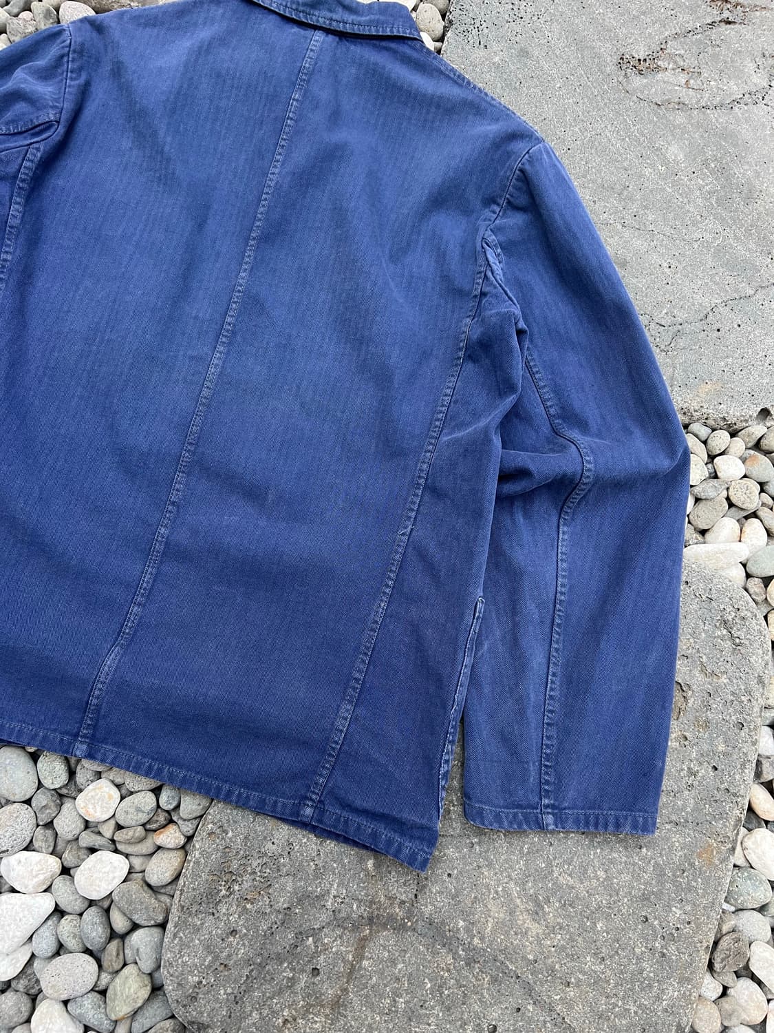 FADED BLUE OLD VINTAGE HBT 헤링본트윌 프렌치워크자켓 상품이미지10