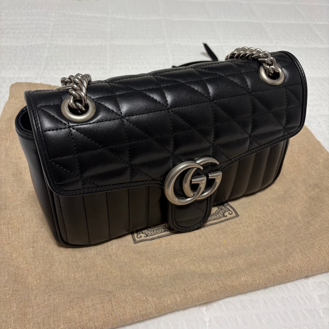 구찌 GG 마몽 스몰 숄더백 은장 상품이미지2