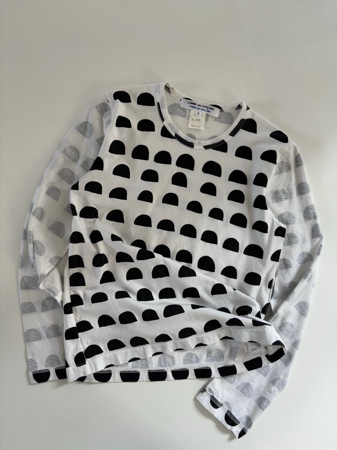 Comme des Garcons 꼼데가르송 도트 프린트 롱슬리브 상품이미지4