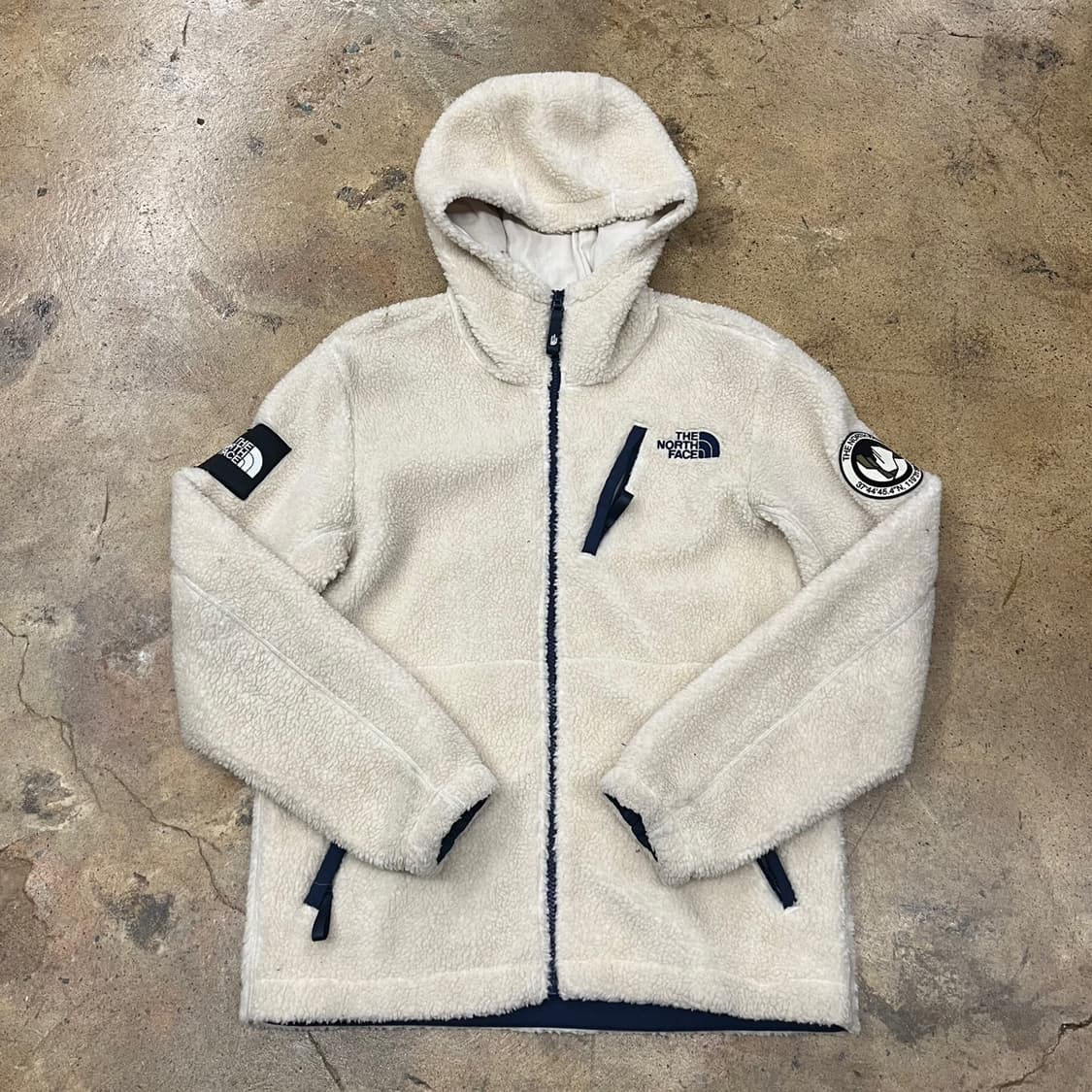 [정품/S] 노스페이스 후리스 후드 집업 아이보리 b19 상품이미지2