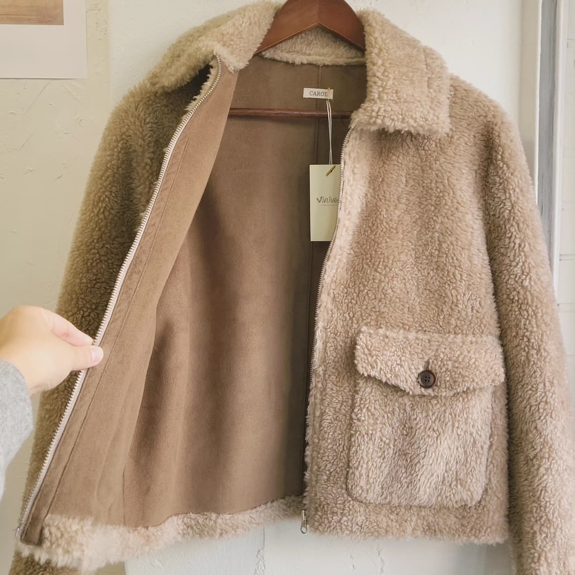 Carol 양털 숏무스탕 상품이미지7