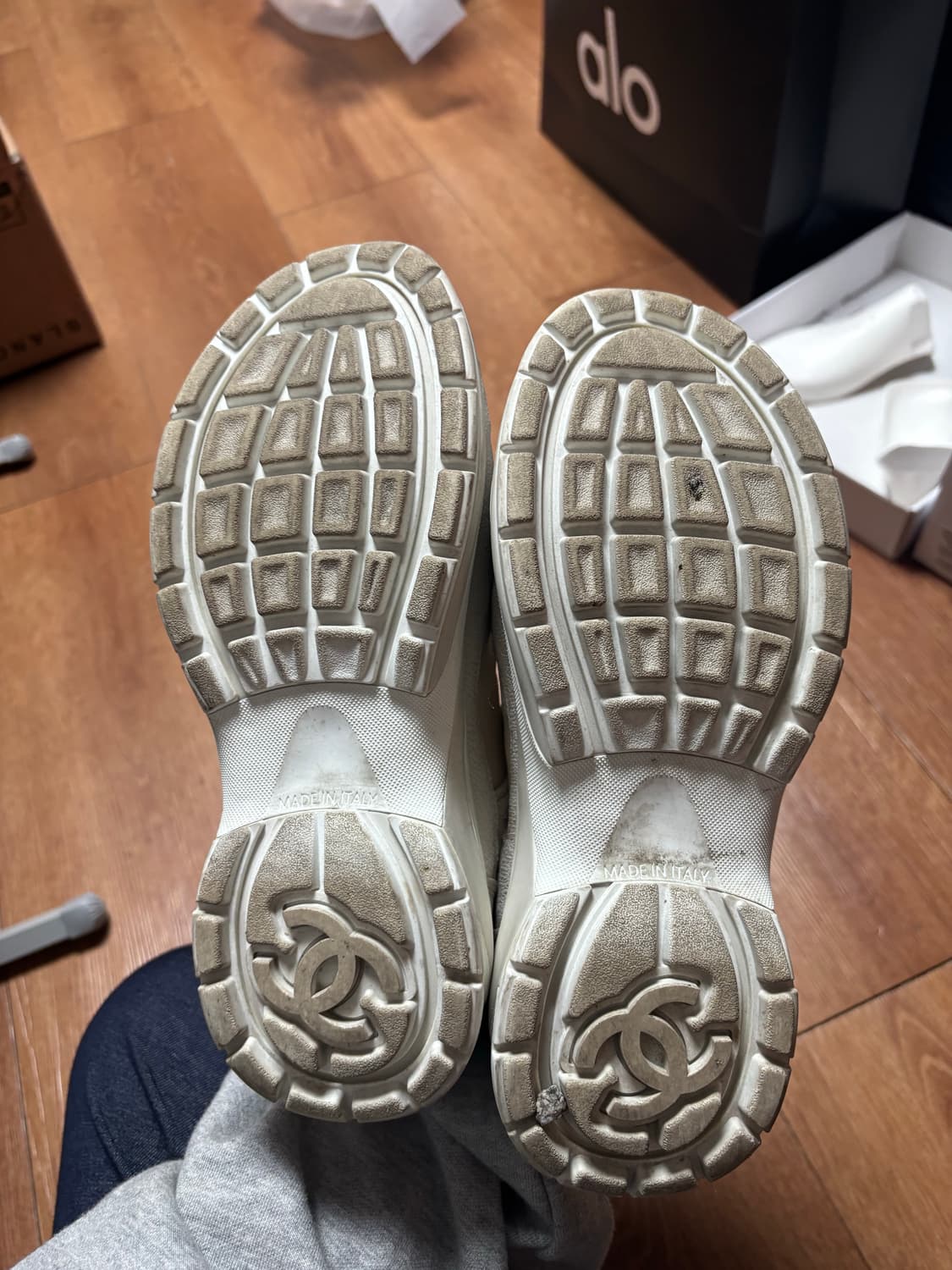 정품)샤넬CC로고 스피드 트레이너 매쉬 스니커즈 35 상품이미지2