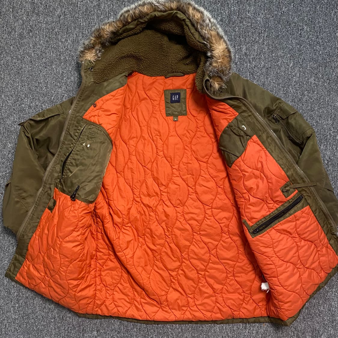 🌊90's GAP N-3B Parka 상품이미지3