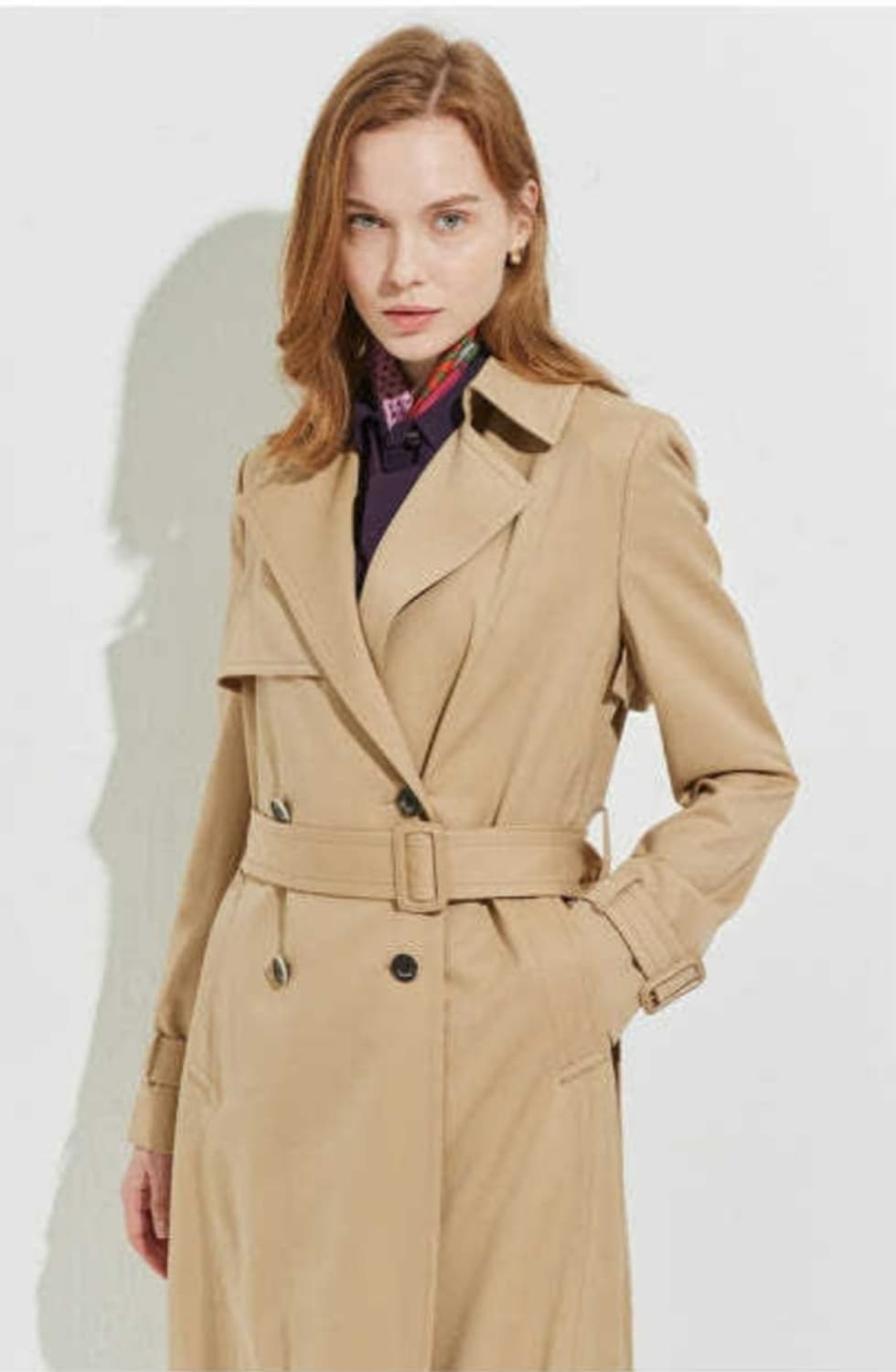 아이잗컬렉션 블랙라벨 더블 브레이스티드 울 트렌치코트 55사이즈 상품이미지1