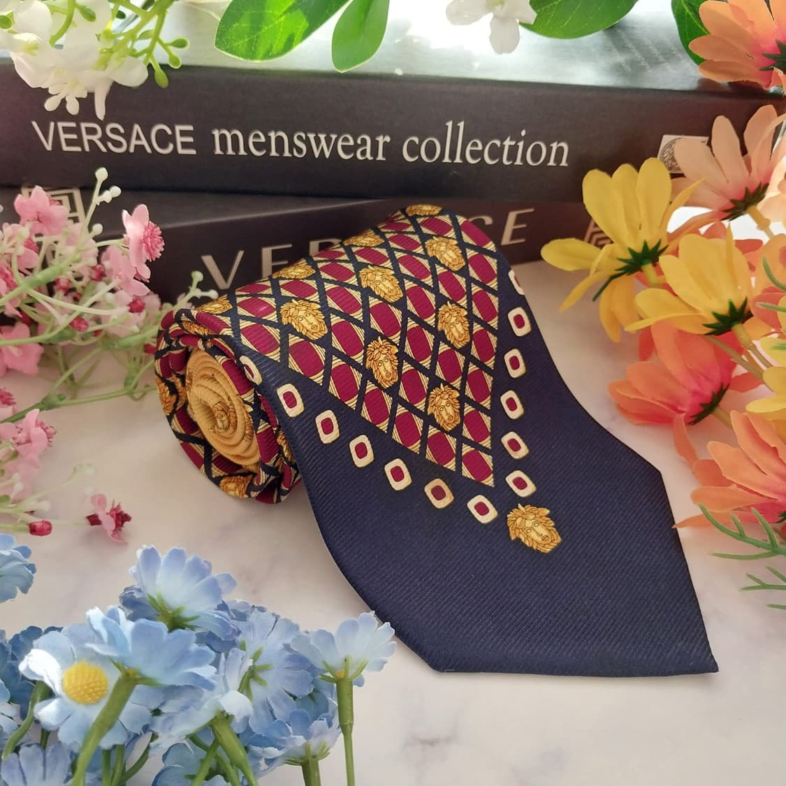 베르사체 실크 메두사 패턴 넥타이 9.9cm A~B등급 K1394
 상품이미지2