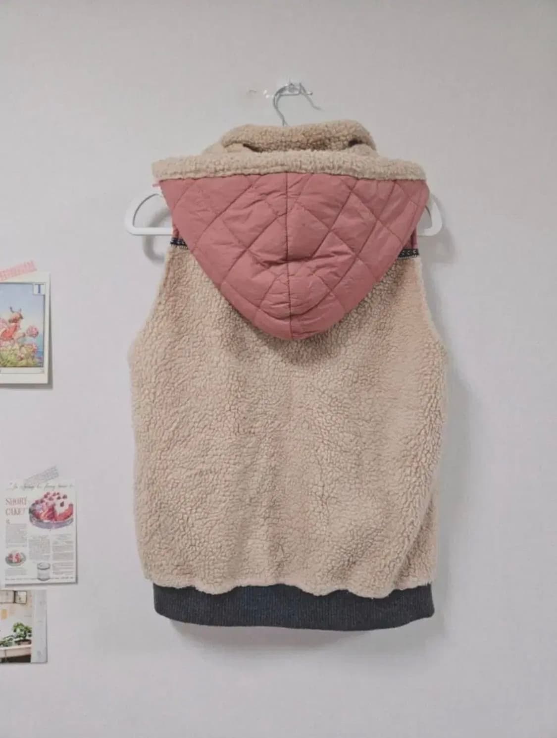 티티카카 빈티지 양털 후드 패딩조끼 상품이미지5