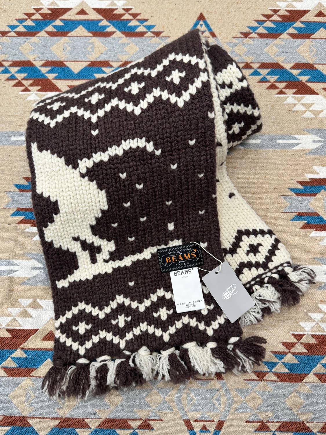 [OS] 빔즈 플러스 노르딕 패턴 자카드 머플러 상품이미지7