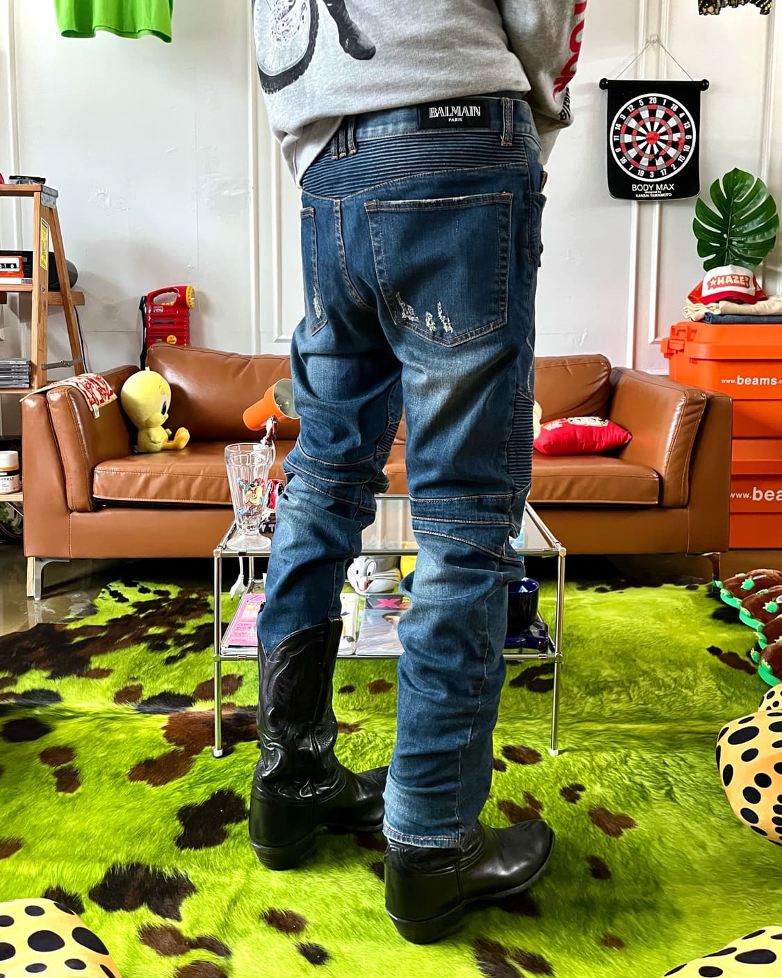 BALMAIN Paris Denim Biker Jeans 상품이미지2