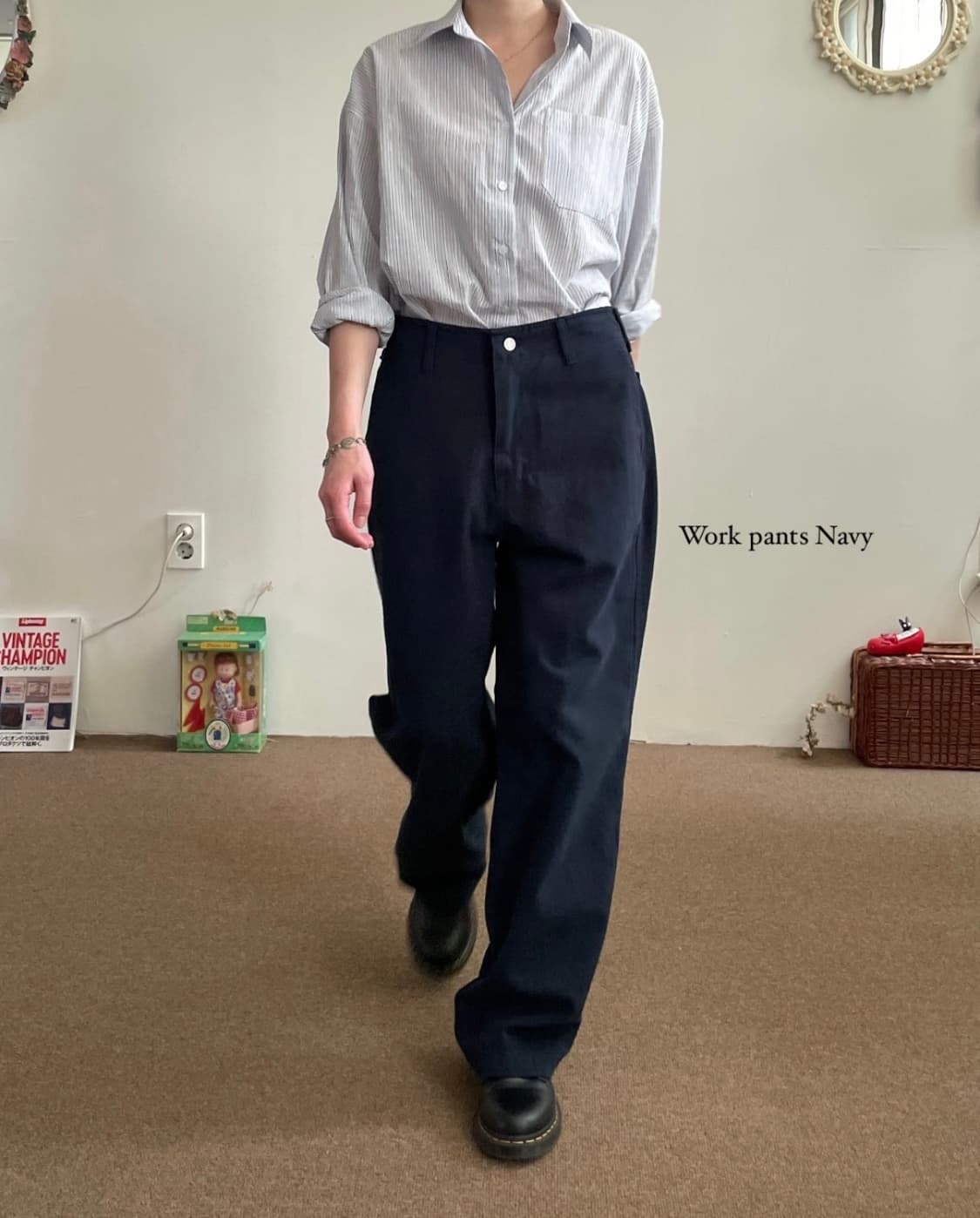 쉬이즈큐트 워크팬츠 네이비 상품이미지1