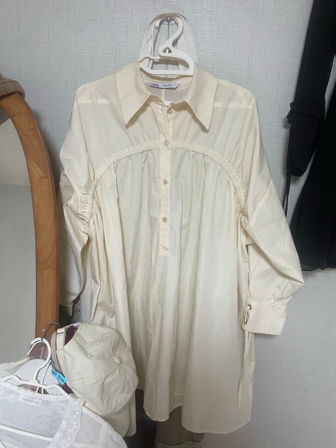 zara 셔링셔츠원피스 (안소희 착용) 상품이미지1