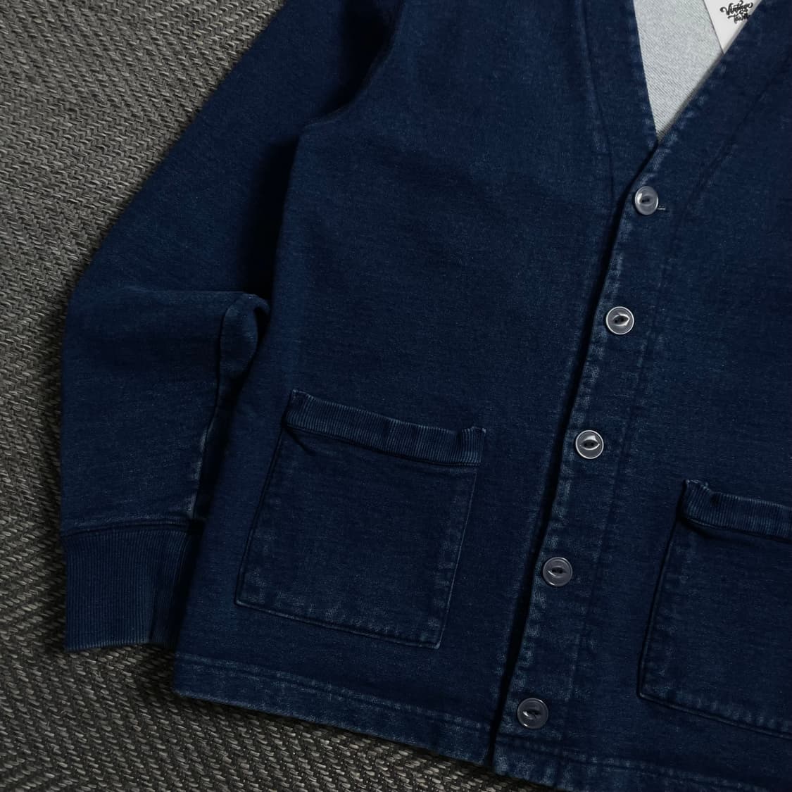 커버낫 인디고 스웨트 가먼트 코튼 가디건 o 4195 상품이미지3