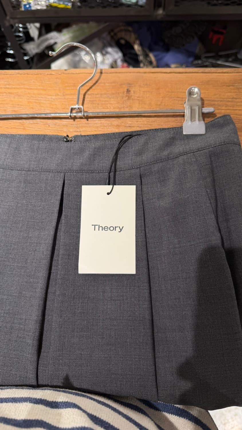 띠어리 그레이 울 플리츠 미디 스커트 상품이미지8