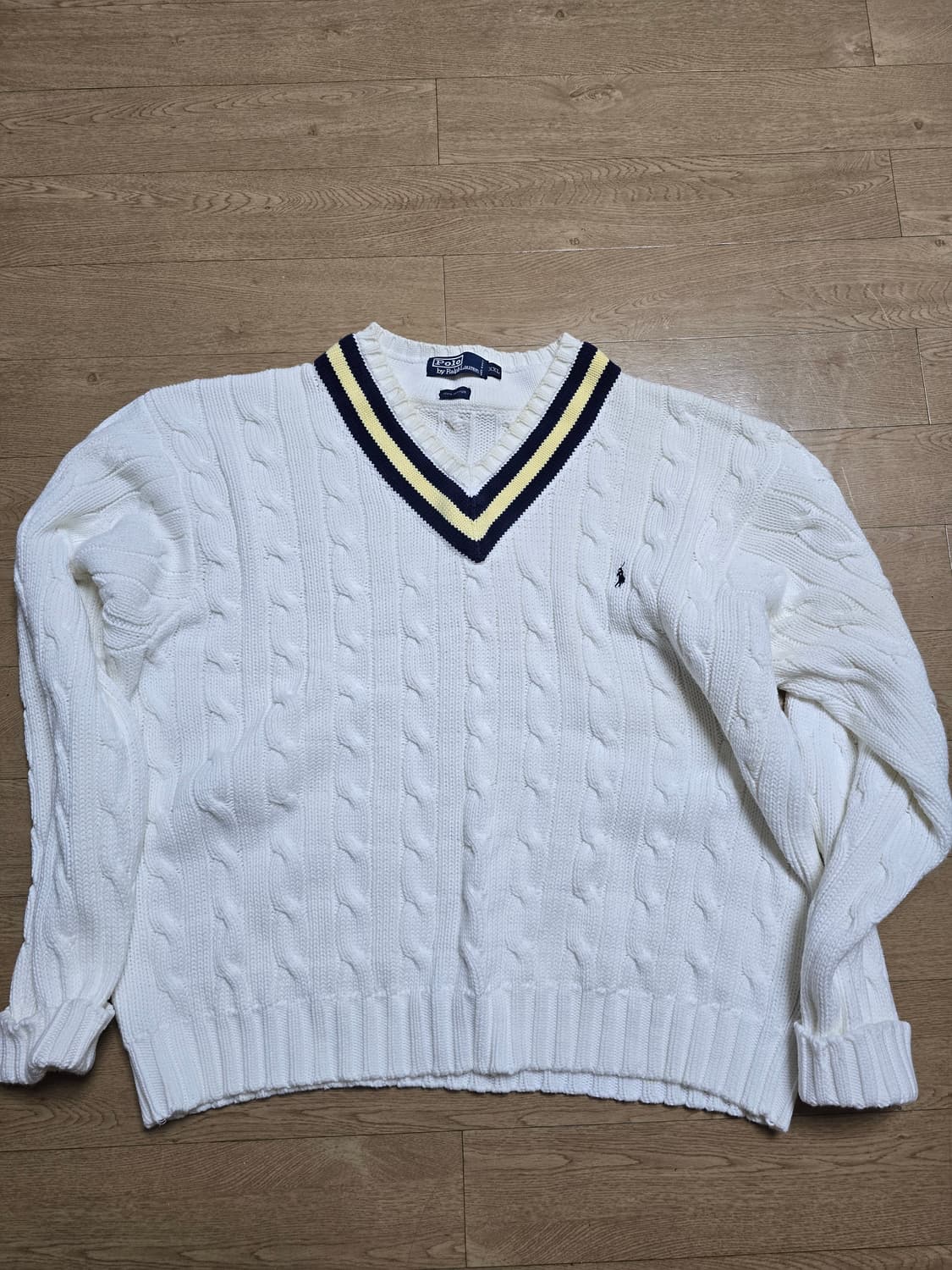 폴로 코튼 케이블 크리켓니트 XXL 상품이미지1