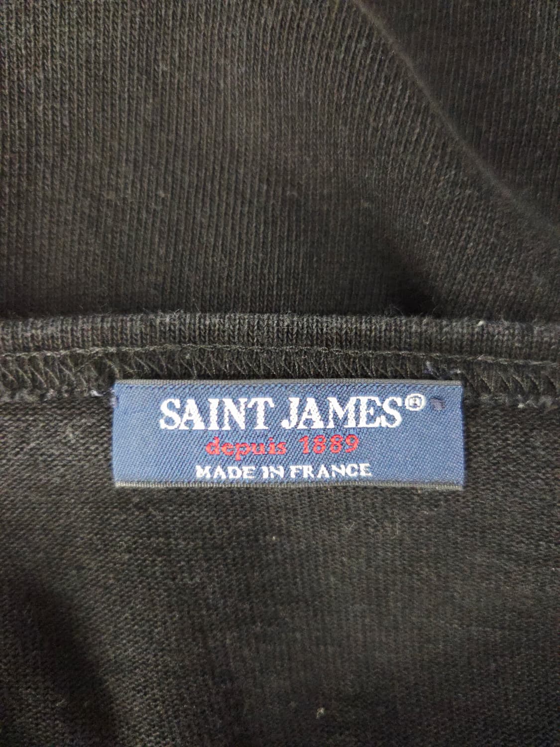 세인트제임스(SAINT JAMES) 블랙 무지 긴팔 티셔츠 상품이미지8