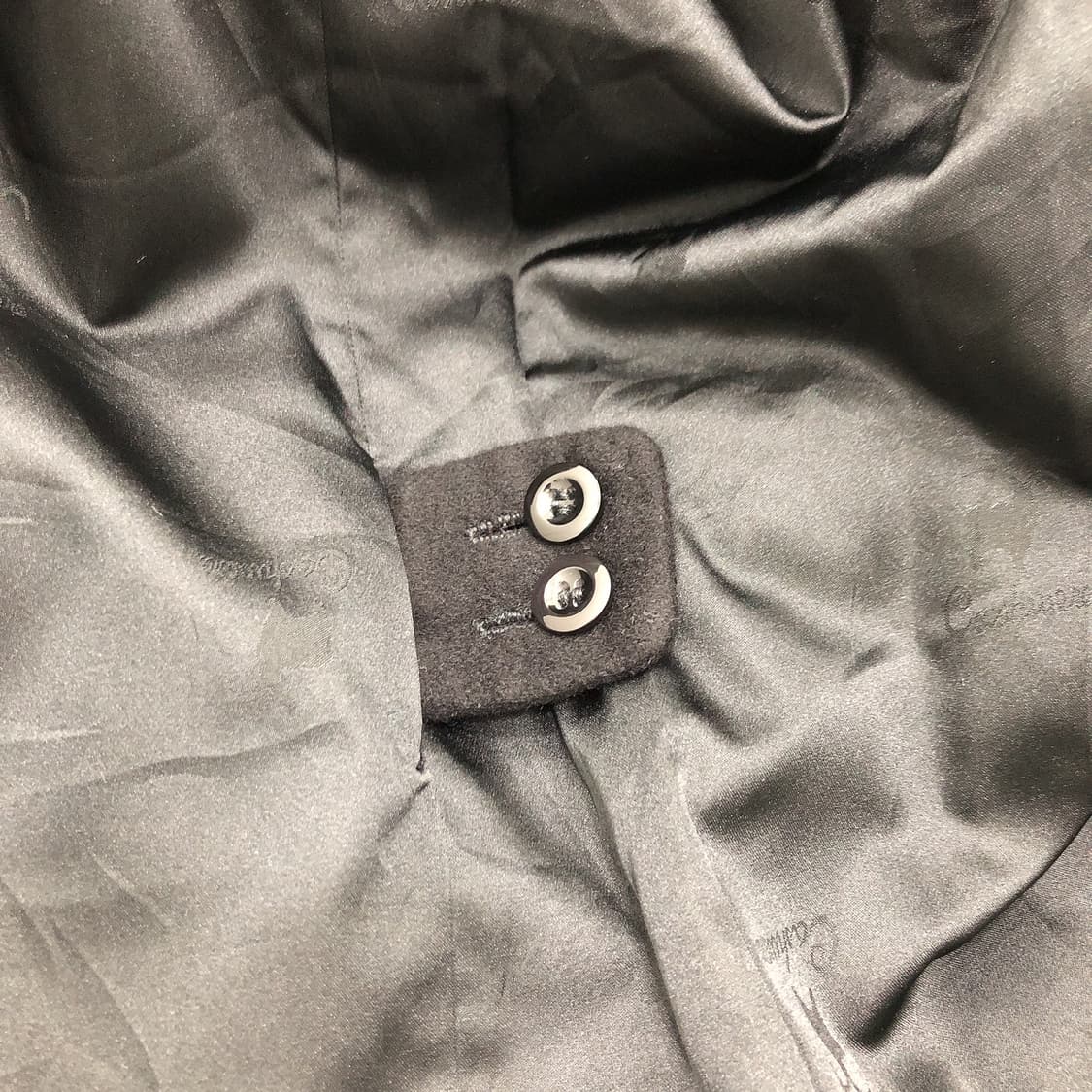 크롬비 crombie 캐시미어100 비스포크 테일러 코트 블랙 상품이미지7