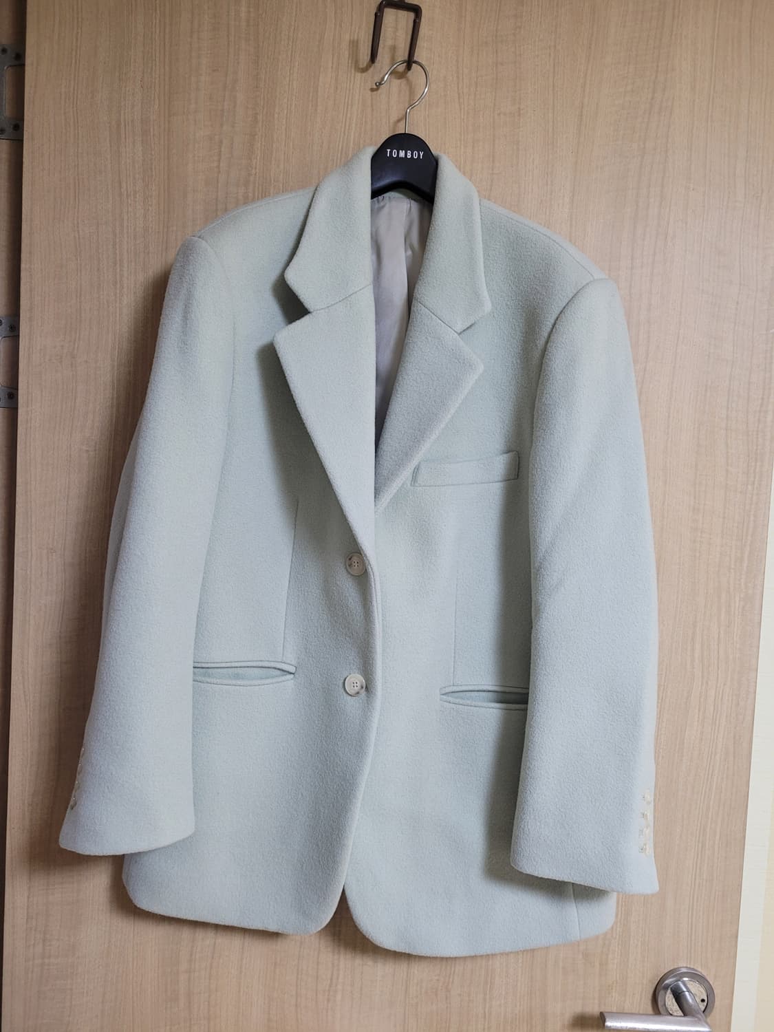 (차정원착용)그로브 노마드 하프울자켓 민트 M 상품이미지3