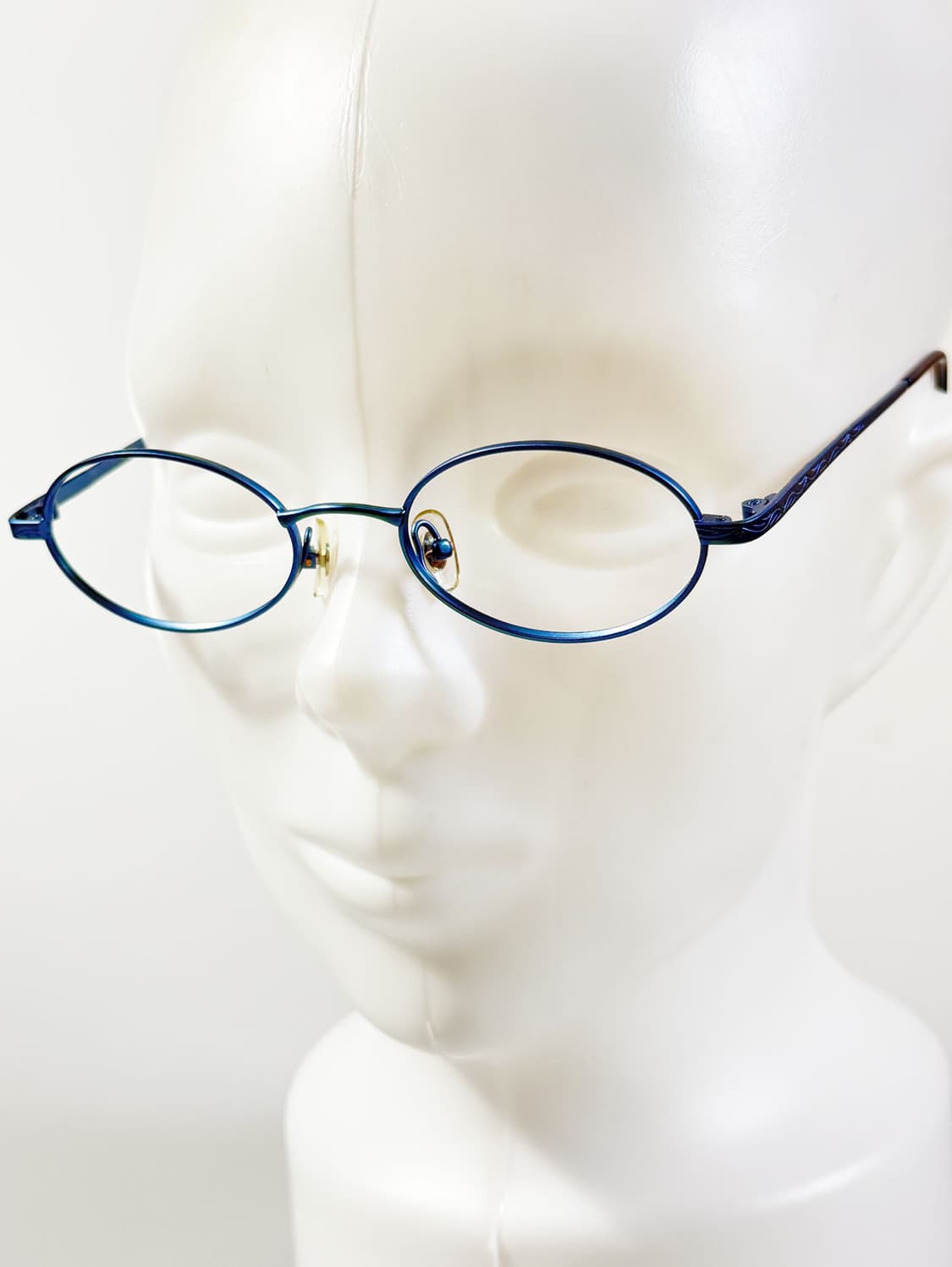 90s CLEOPATRA 블루 슬림 오벌 메탈 빈티지 안경 상품이미지8