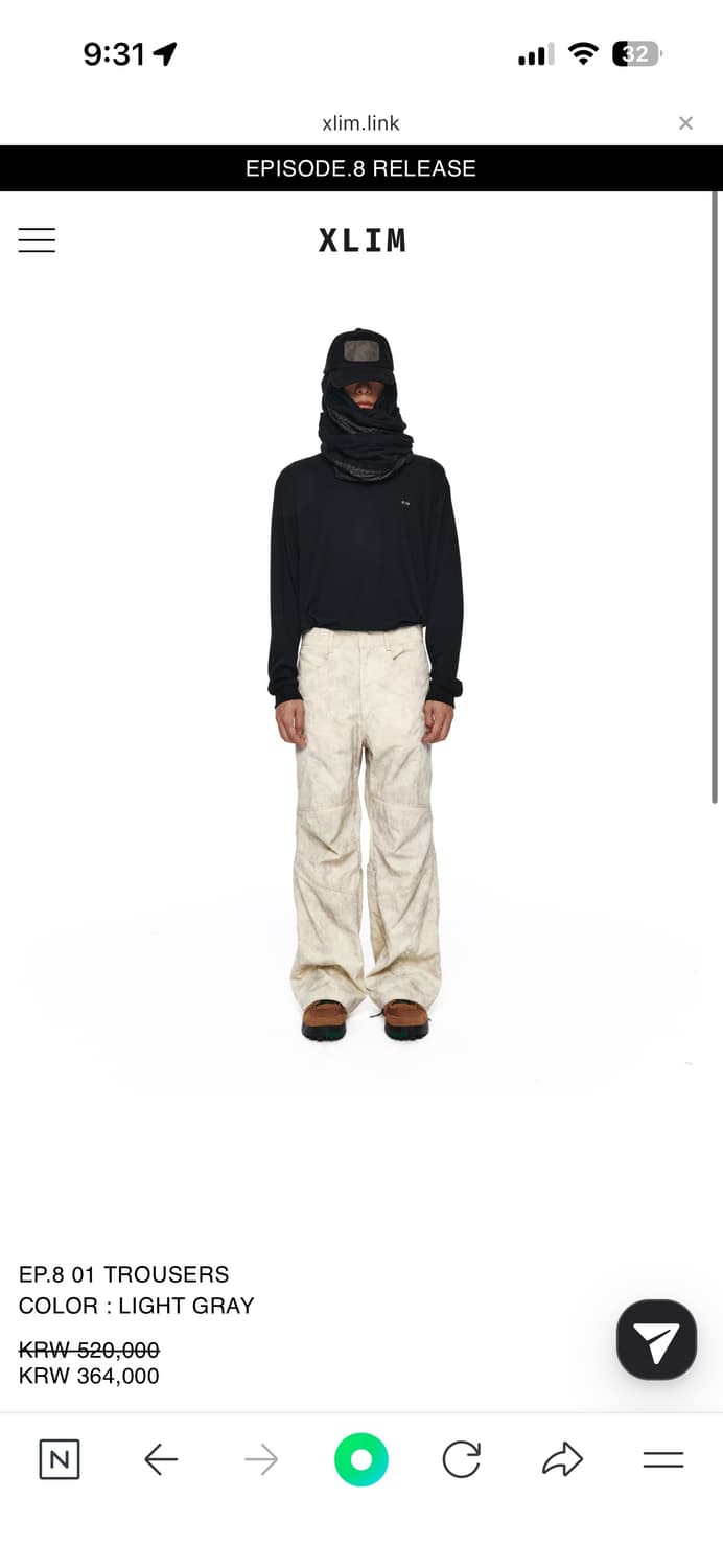 m)새상품 ep8 01트라우저팬츠 상품이미지1