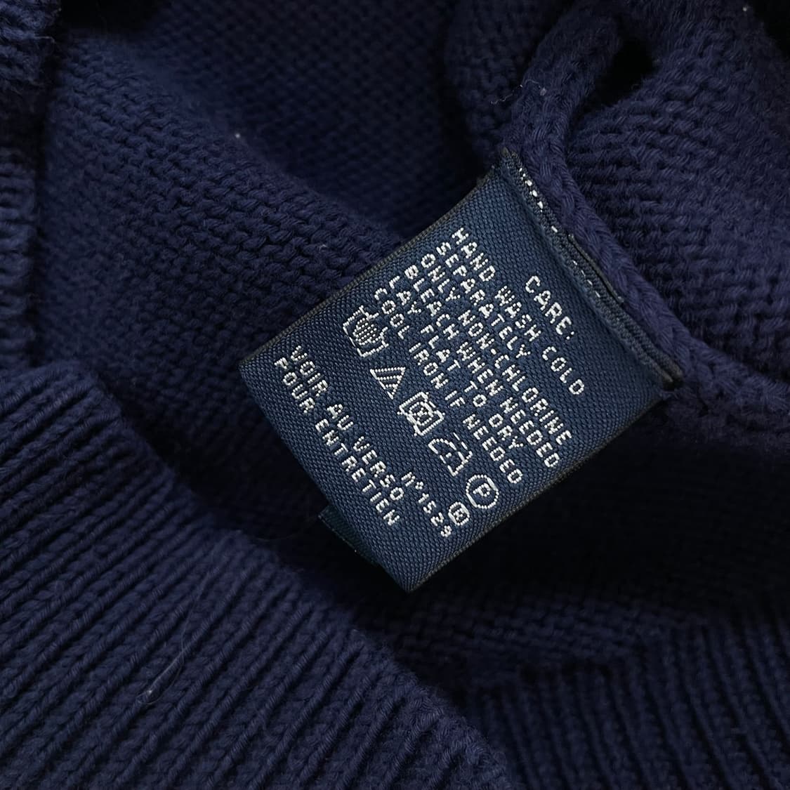 폴로 랄프로렌 크레스트 브이넥 가디건 네이비 상품이미지5