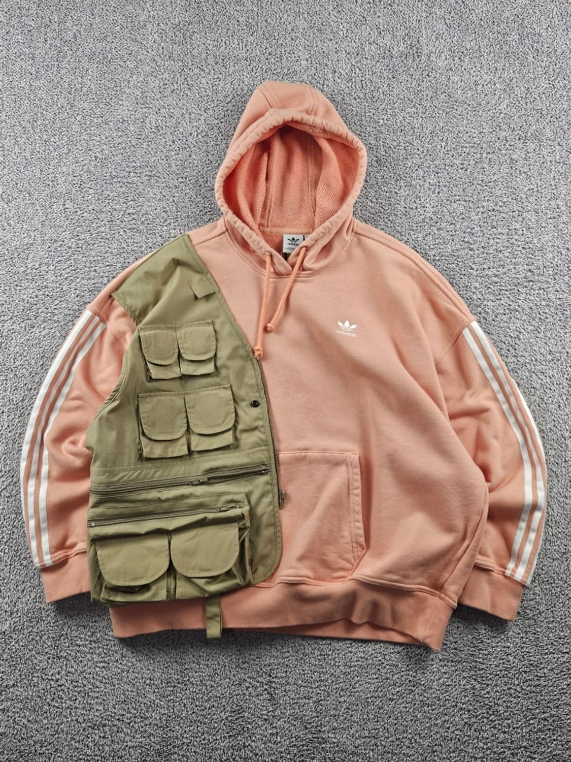 아디다스 포켓 베스트 커스텀 스웻 후드 티셔츠 ( L ) / 10992 상품이미지1