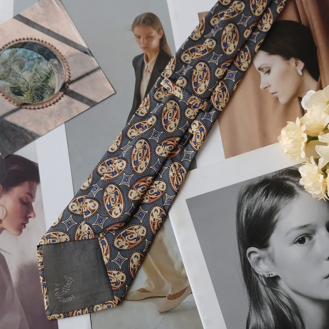 트루사르디 실크 페이즐리 오브제 넥타이 9.7cm A등급 A19128 상품이미지4
